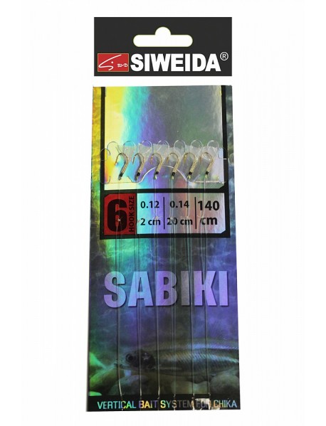 Сабики SWD №3 (Koajimarujiku №6G - 6шт; 0,14/0,12 - 20см/2см) 140см, свет в UF-лучах