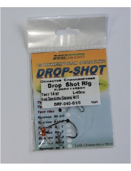 Оснастка спиннинговая DROP SHOT (L-40см , крюч. №6, тест 6кг)