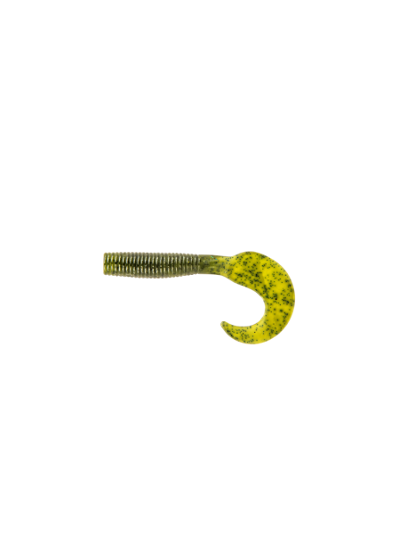 Приманка съедобная ALLVEGA "Flutter Tail Grub" 3,5см 0,6г (15шт.) цвет green pumpkin