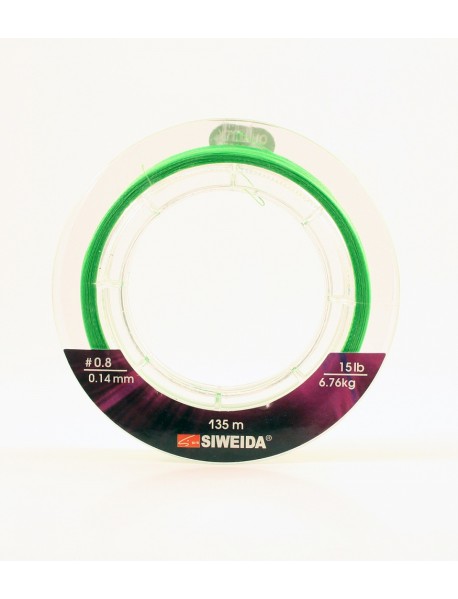 Шнур плетеный SWD "TAIPAN SENSOR PE BRAID X4" 0,14мм 135м (#0.8, 15lb, 6,76кг, apple green)