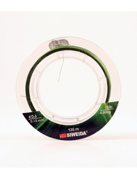 Шнур плетеный SWD "TAIPAN FEEDER BRAID X4" 0,12мм 135м (#0.6, 10lb, 4,50кг, dark green)