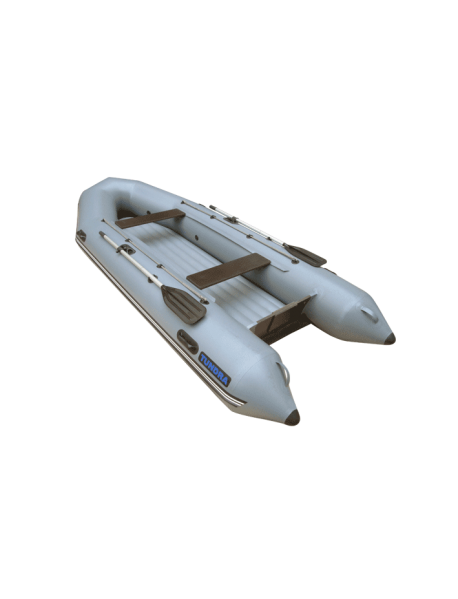 Лодка Leader ТУНДРА-380 ПВХ серый, под мотор 25 л.с (С-Пб)