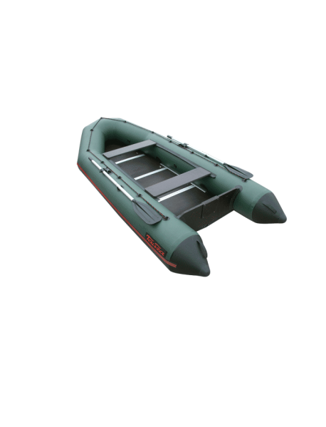 Лодка Leader ТАЙГА-340 Киль ПВХ зеленый, под мотор 15 л.с. (С-Пб)