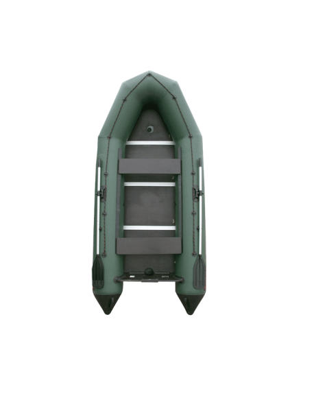 Лодка Leader ТАЙГА-320 Киль ПВХ зеленый, под мотор 10 л.с. (С-Пб)