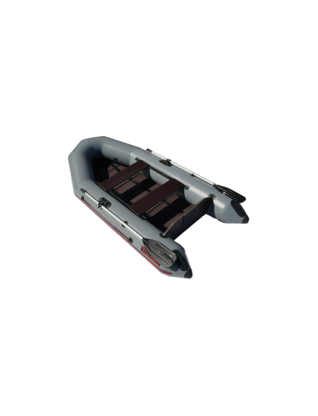 Лодка Leader ТАЙГА-270Р ПВХ серый, под мотор 5 л.с, реечный пол (С-Пб) 2017