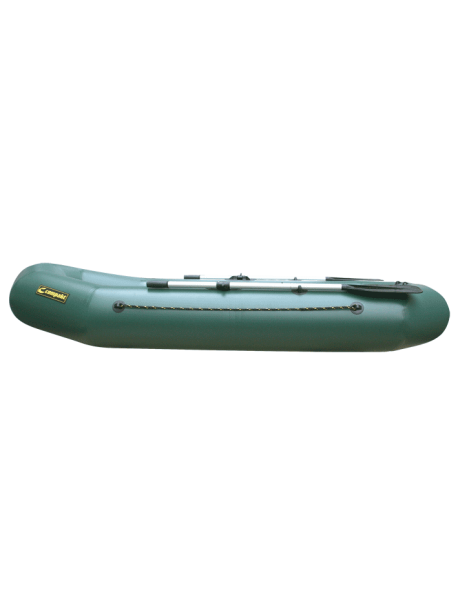 Лодка Leader КОМПАКТ-270 гребная ПВХ зеленый, надувное дно, крепление под транец (С-Пб)